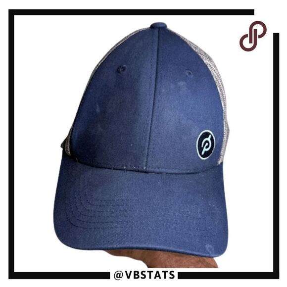 Peloton Captiv8 Mens Adjustable Mesh Back Trucker Hat Cap Blue Gray One Size - Picture 2 of 6